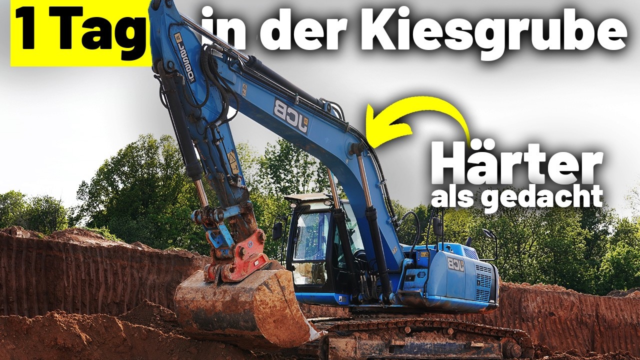 Schwere Maschinen, echte Typen & harte Arbeit - 1 Tag in der Kiesgrube