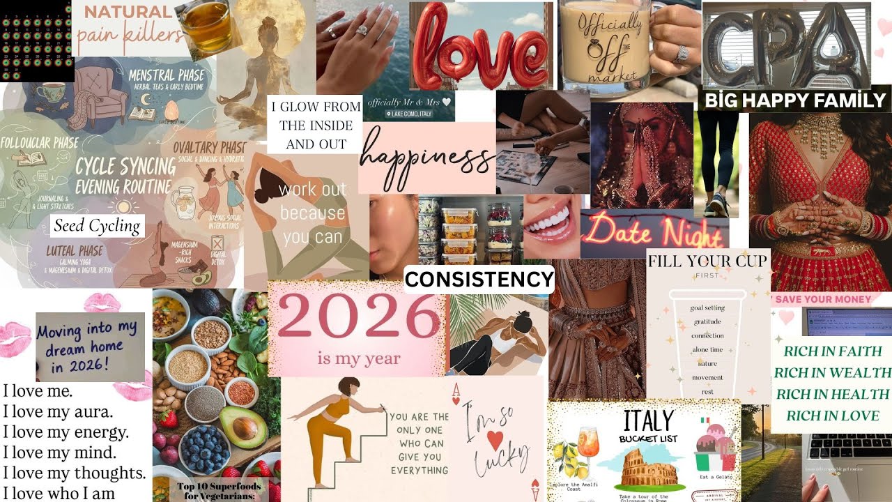 How to Make a 2026 Digital Vision Board on Canva | Step-by-Step Tutorial ✨ Goals, Aesthetic Inspo
