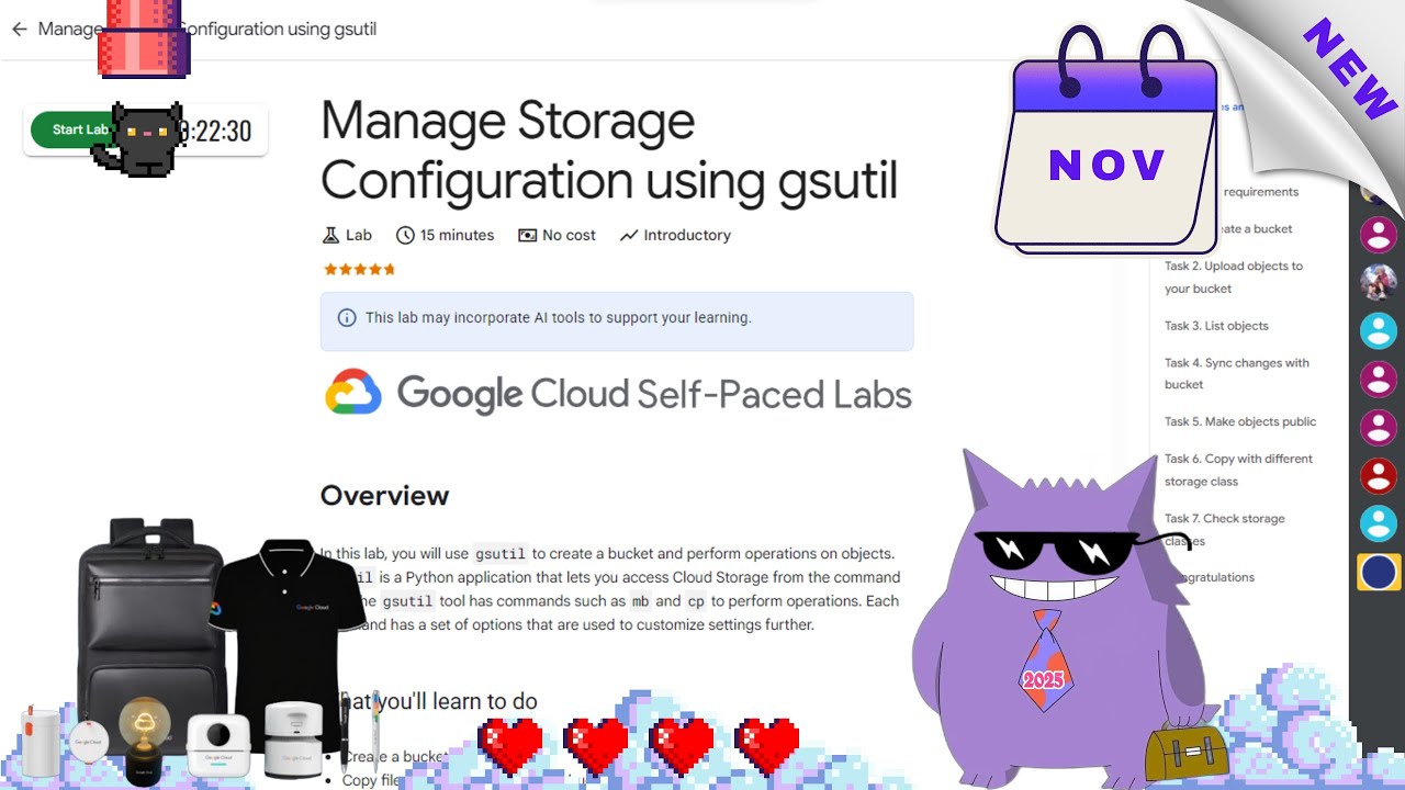 Manage Storage Configuration using gsutil #2025 | #|#qwiklabs |#Solution