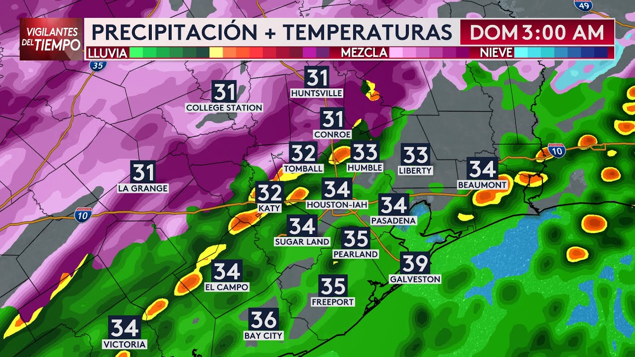 Aviso por tormenta invernal en Houston: Se esperan lluvias gélidas y bajas temperaturas