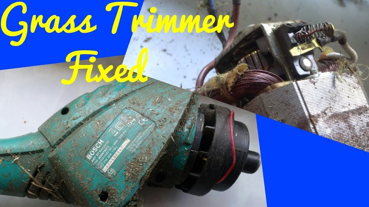 Grass Trimmer Fix How To Fix Broken Carbon Brush Holder.