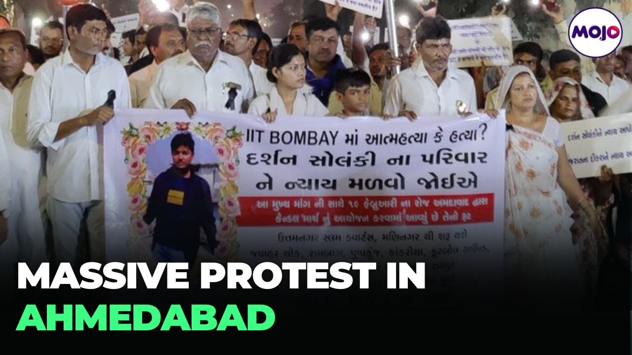 IIT Bombay Student's Family Protests In Ahmedabad, Alleges Caste Discrimination On Campus