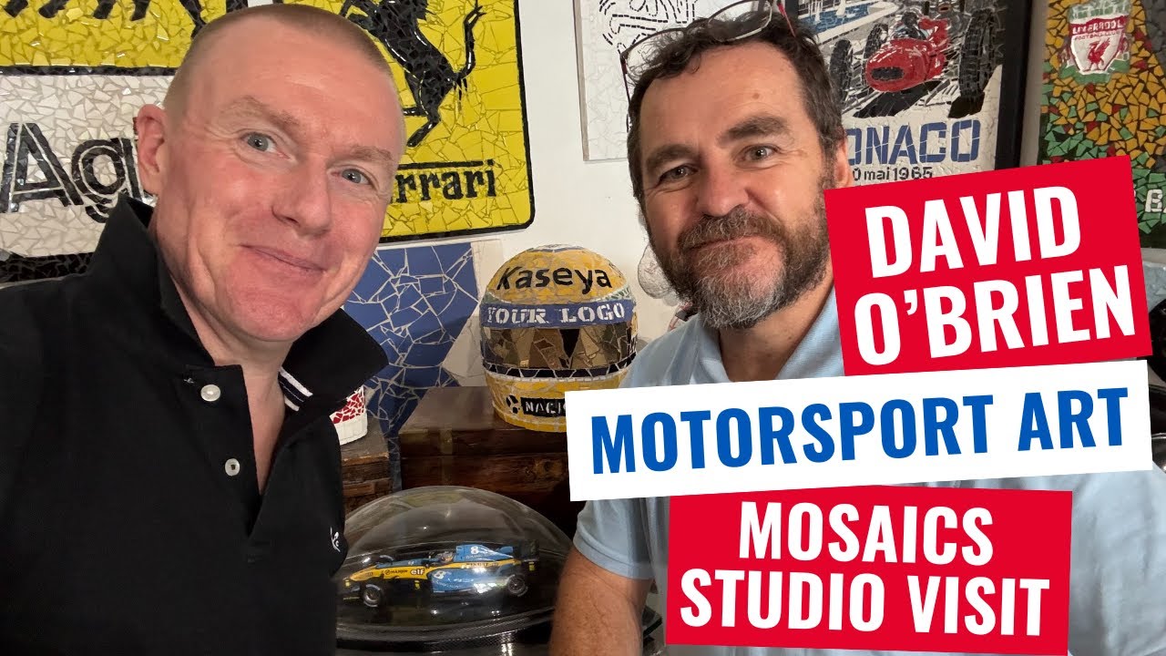 Дэвид О'Брайен создает невероятные мозаики из болидов Формулы-1 из переработанных материалов.