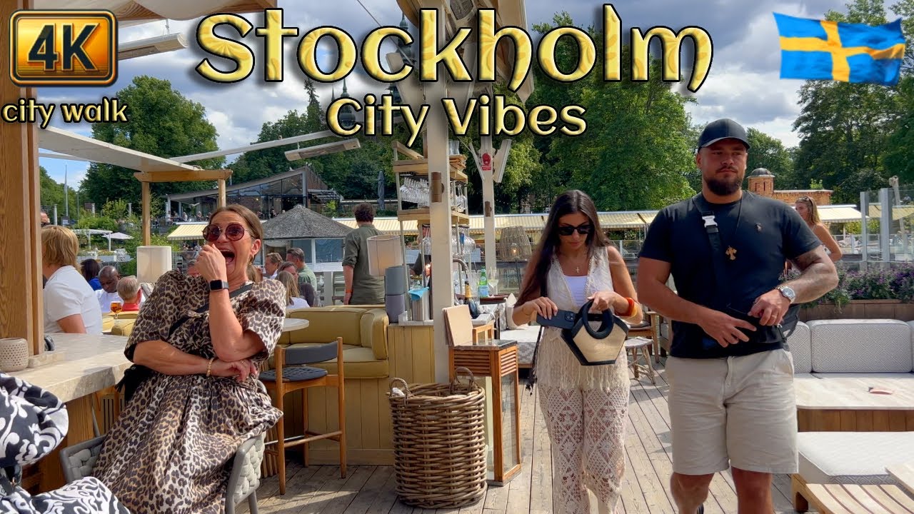 🇸🇪 Stockholm Summer Walk | From Berns Hotel to Nobel Beach [4K]