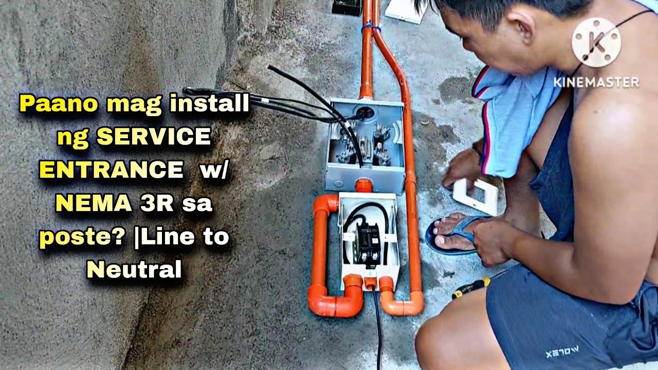 Paano mag install ng SERVICE ENTRANCE, Square Meter Base 200amps w/ NEMA 3R enclosure sa poste?