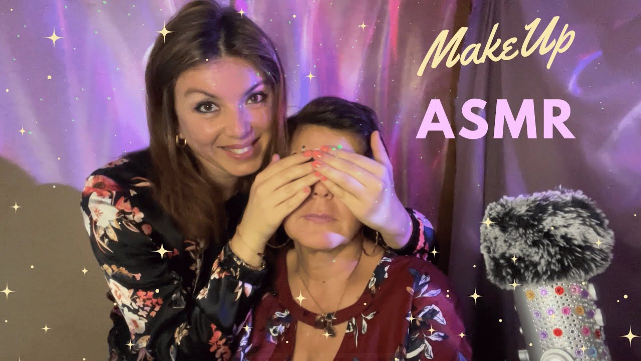 ASMR MAKE UP || JE MAQUILLE MA MAMAN COMME LIBELLULE QEEN || ASMR FR