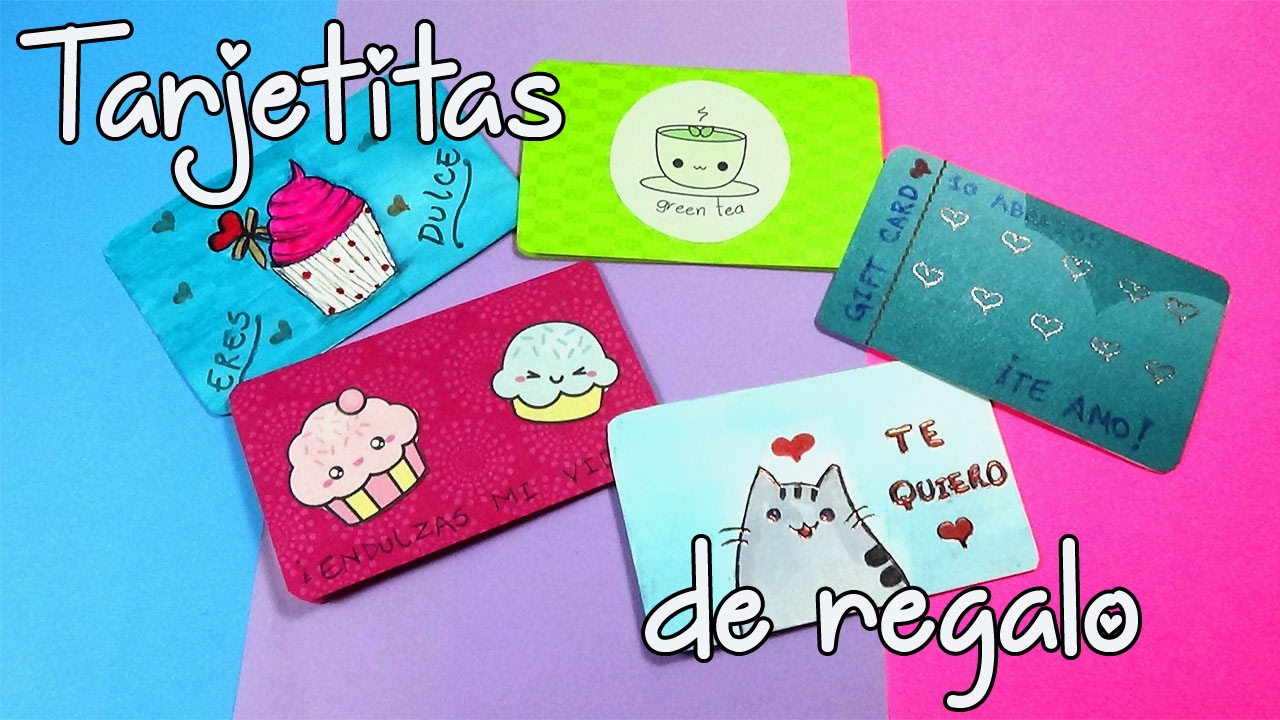Sorprende a tus seres queridos! Tarjetitas de Regalo, lindas, fáciles y económicas - DIY GIFT CARDS