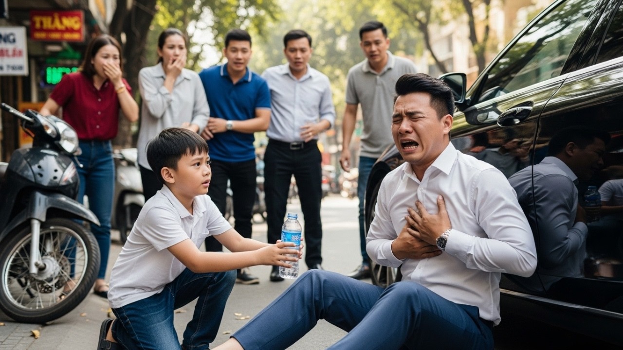 Cậu Bé Nghèo Đưa Chai Nước – Bí Mật Khiến Tỷ Phú Bật Khóc.