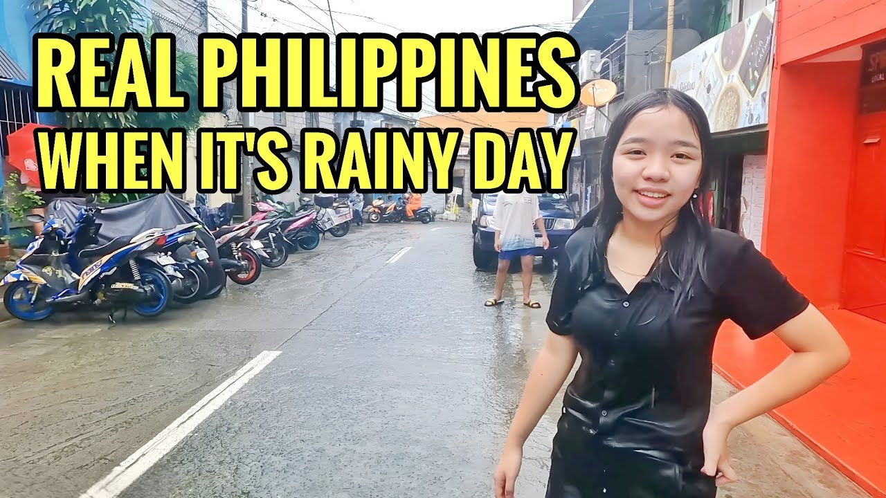 BEAUTIFUL RAINY ATMOSPHERE | WALKING WET in BATASAN HILLS PHILIPPINES 🇵🇭