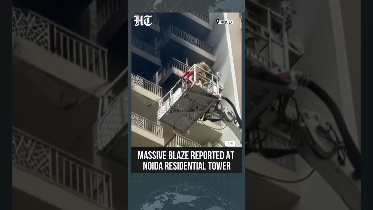 Major Fire Breaks Out at Noida&rsquo;s Ivy County Residential Tower; Firefighting Operation Continues