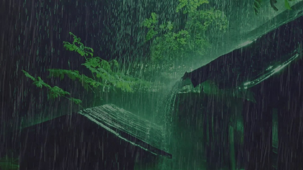 Heavy Rain and Thunderstorm on Metal Roof Deep Sleep 😴 Rain Sounds for Sleeping at Night