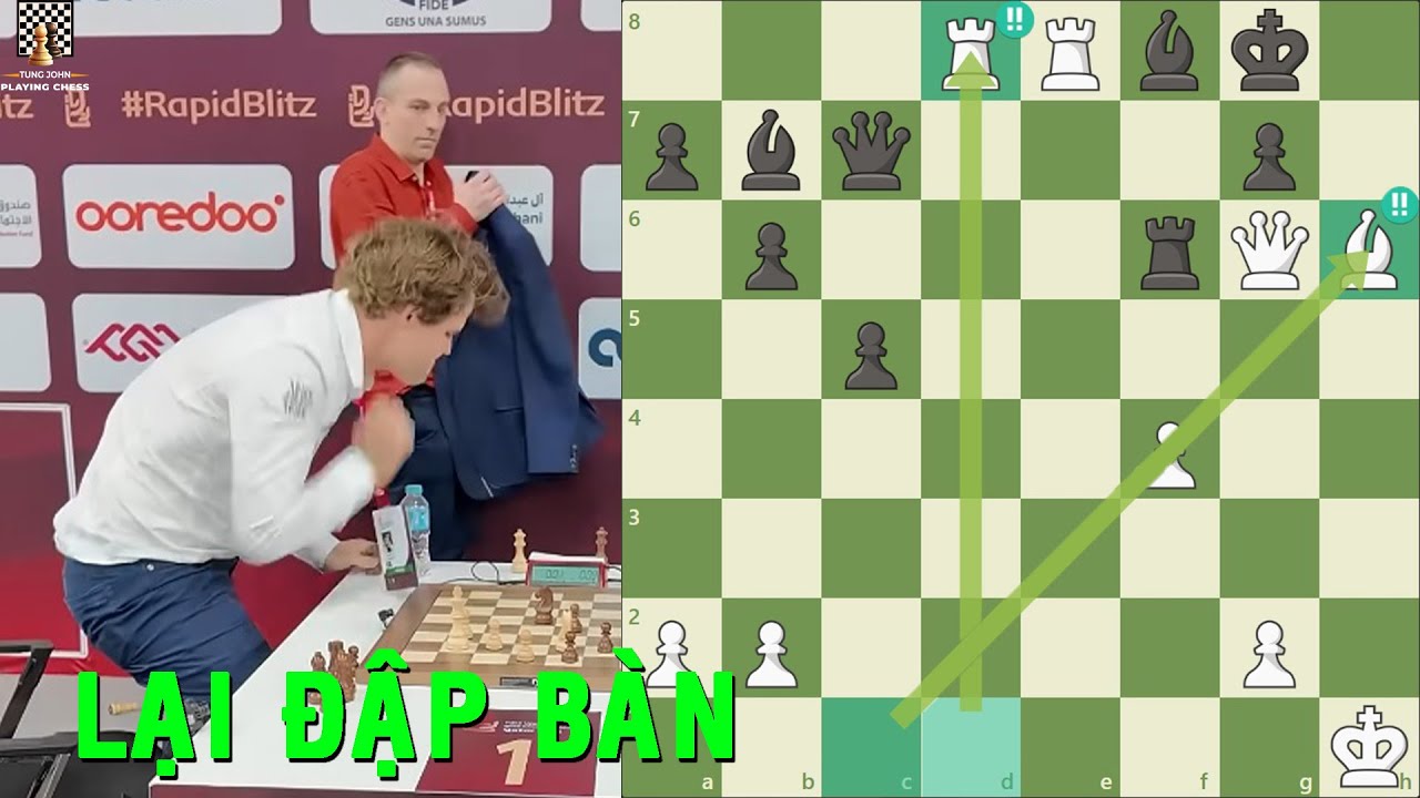 Magnus Carlsen Lại Đập Bàn Tại Giải Vô Địch Cờ Chớp Thế Giới 2025 - TungJohn Playing Chess