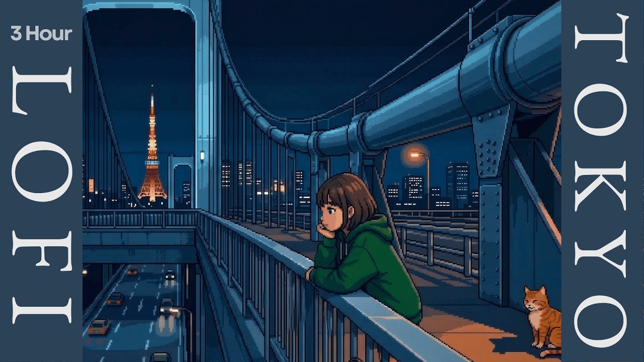 Night Bridge Lofi 🌉 Wind & Cables | Tokyo Industrial Silence