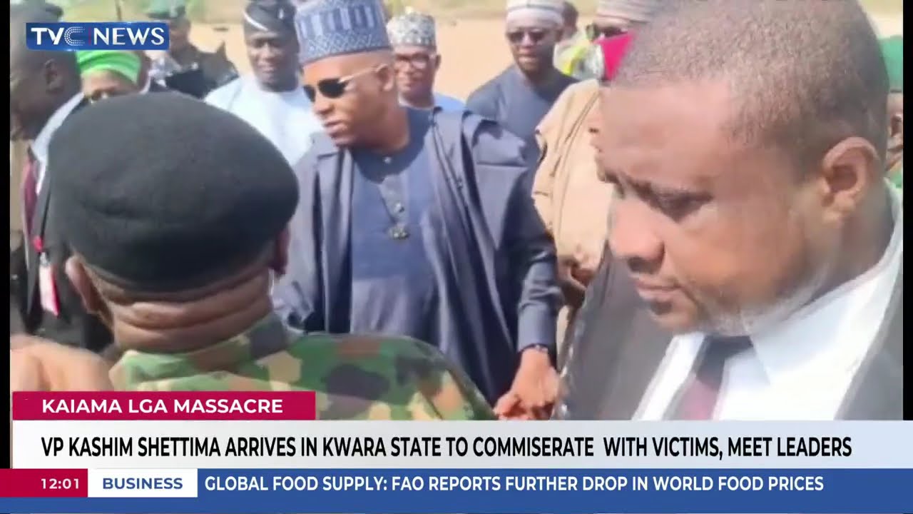 Kaiama Attack: VP Kashim Shettima Arrives In Kwara State To Commiserate With Victims, Meet Leaders