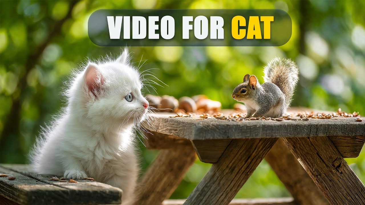 Cat TV for Cats to Watch 😺 Beautiful Birds Squirrels in the Forest