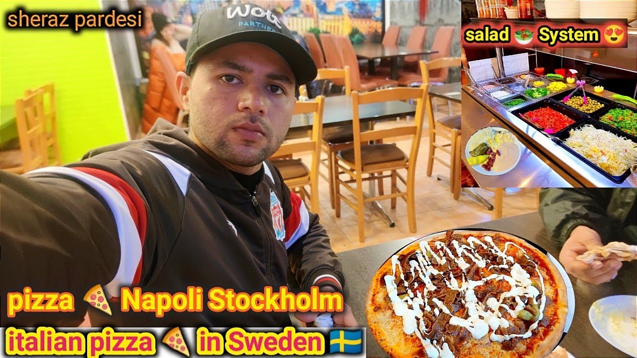 pizza 🍕 Napoli - Italian pizza in Stockholm Sweden 🇸🇪 |Best pizza & salad 🥗 System 😍