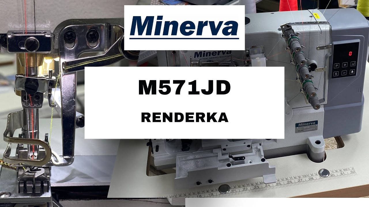 Minerva 571JD - renderka przemysłowa - szycie i nawlekanie