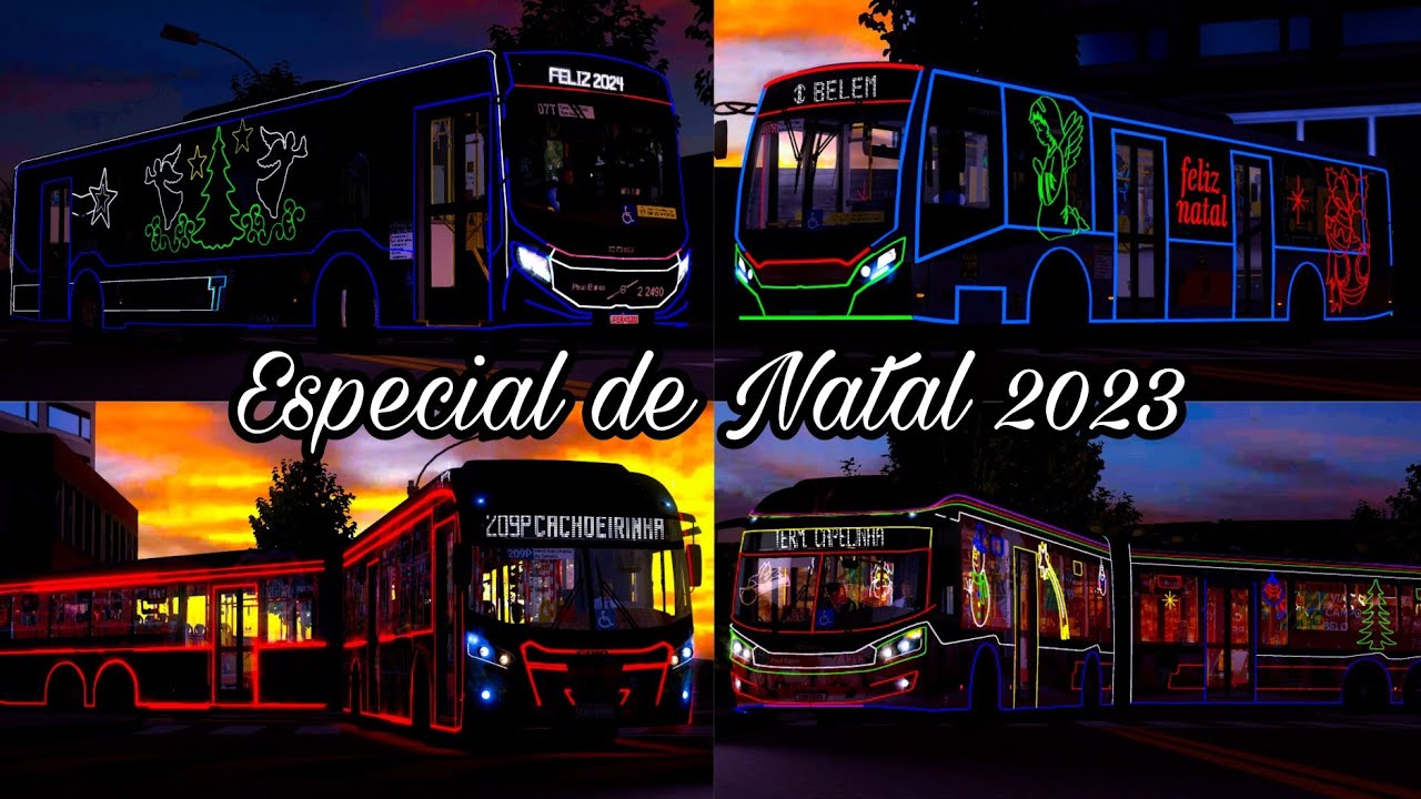 Movimentação de Ônibus Iluminados e com Plotagem de Natal (2023) (SPTrans SP) [PROTON BUS SIMULATOR]