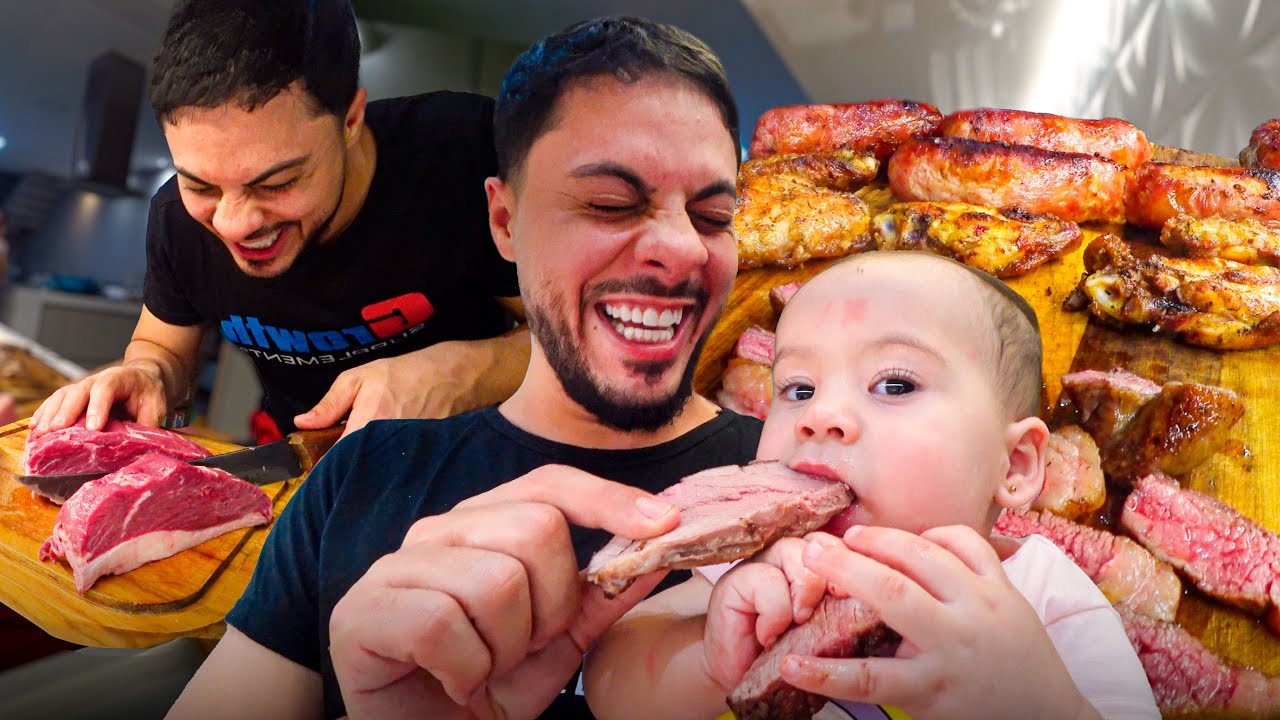 FIZEMOS UM CHURRASCÃO E A MARIAH COMEU PELA PRIMEIRA VEZ🥩