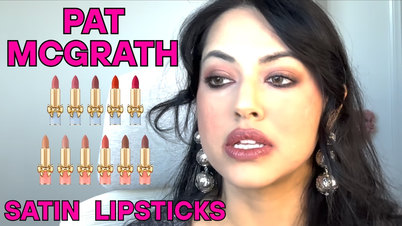 Pat McGrath Satin Allure Lipstick Swatches 💄 On Golden Olive Desi Skin – OBSESSED!