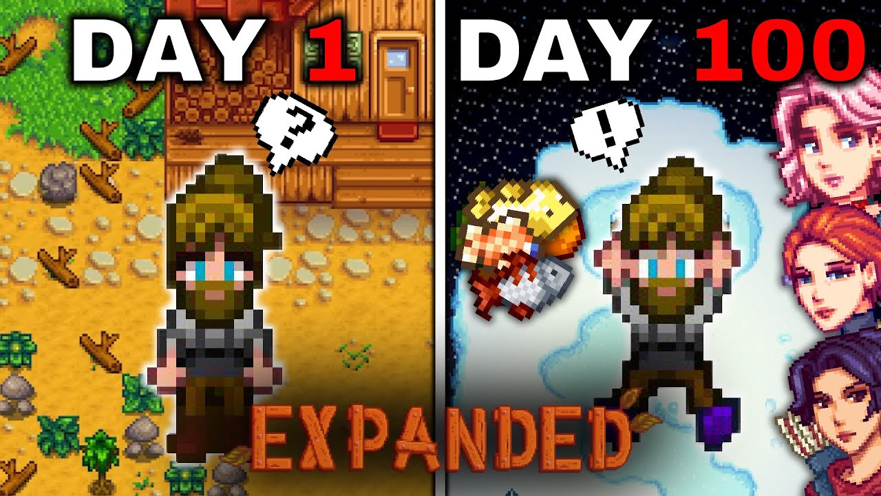 I Played 100 Days of Stardew Valley EXPANDED for the FIRST TIME