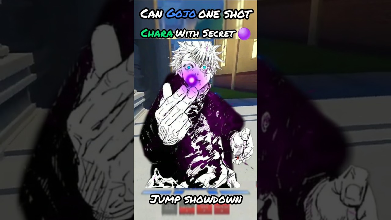 Can Gojo One Shot Chara in Jump Showdown #roblox #jumpshowdown #battlegrounds #shorts