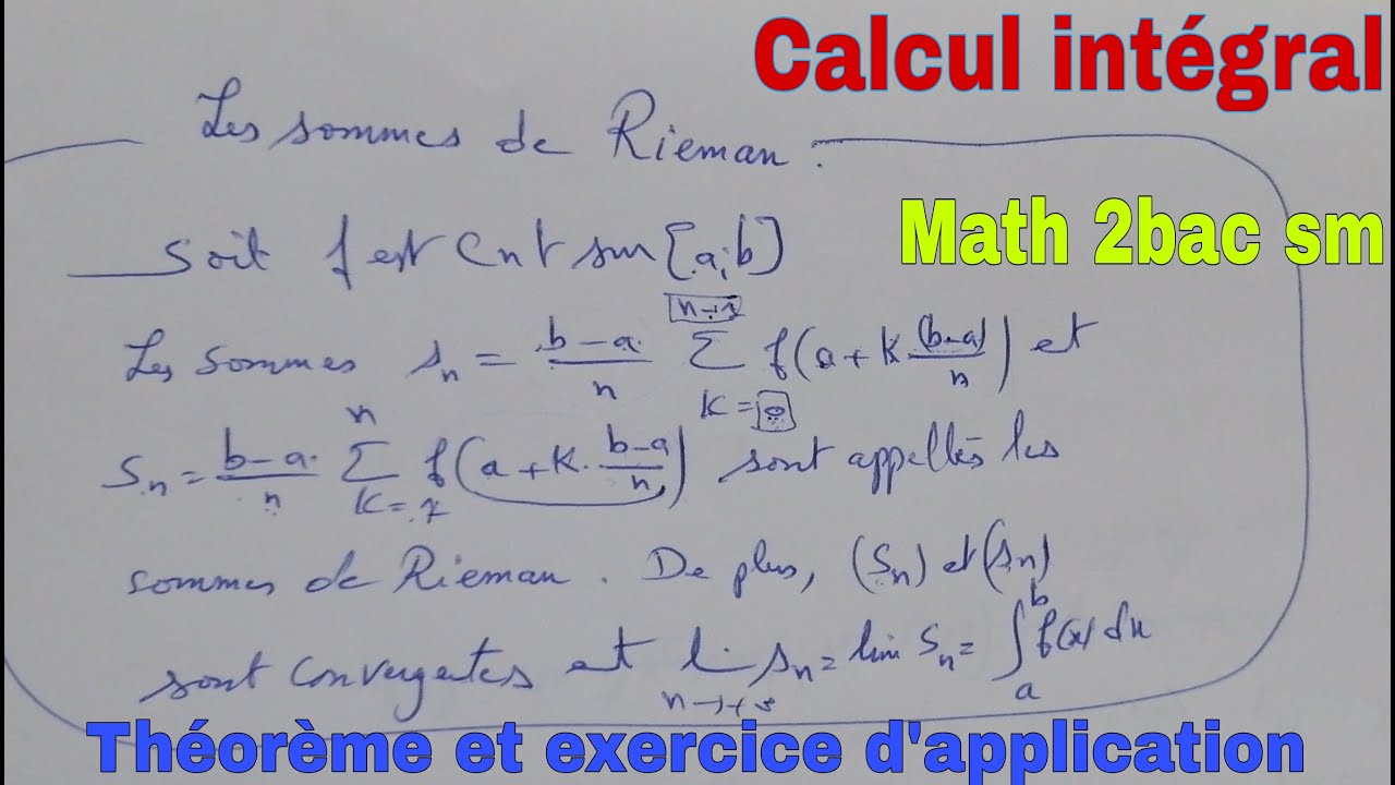 somme de riemann....math 2bac sm