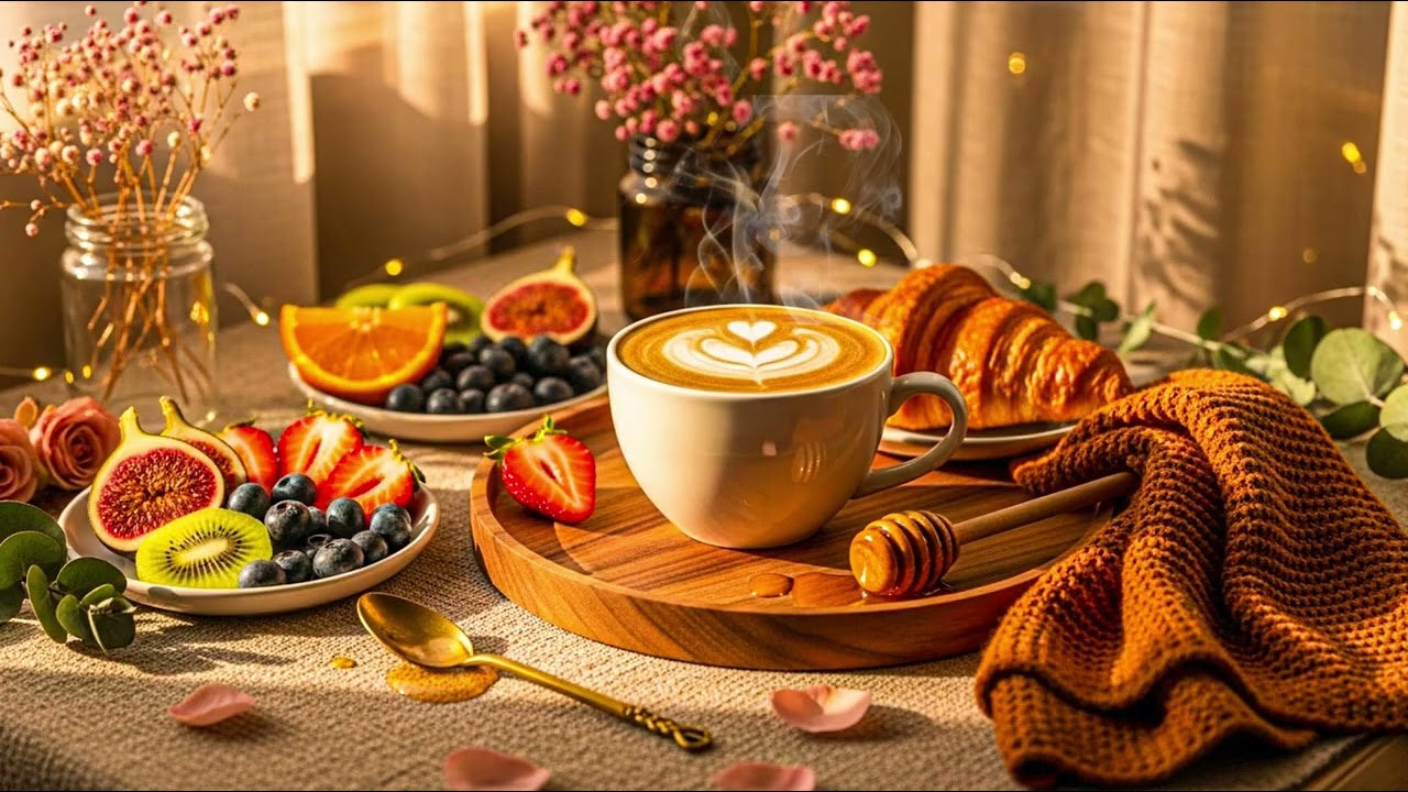 Positive February Cafe Jazz ☕ Elegant Morning Coffee Jazz & Bossa Nova Piano for Work