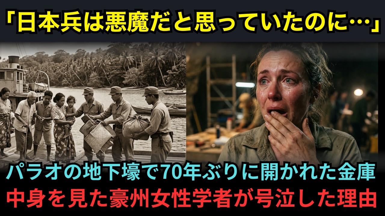 【海外の反応】「日本兵は悪魔だと思っていたのに…」パラオの地下壕で70年ぶりに開かれた金庫。中身を見た豪州女性学者が号泣した理由