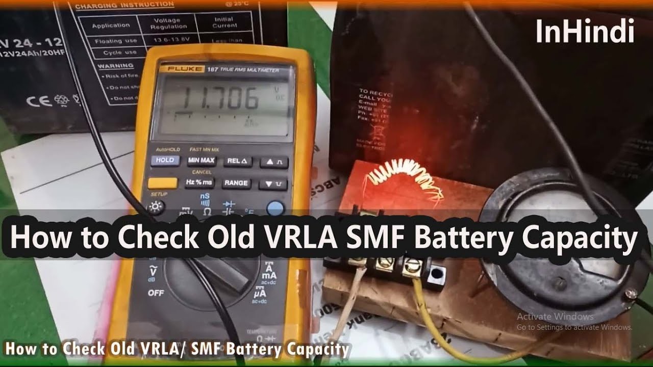How to Check Old VRLA SMF Battery Capacity II In Hindi II Load Test