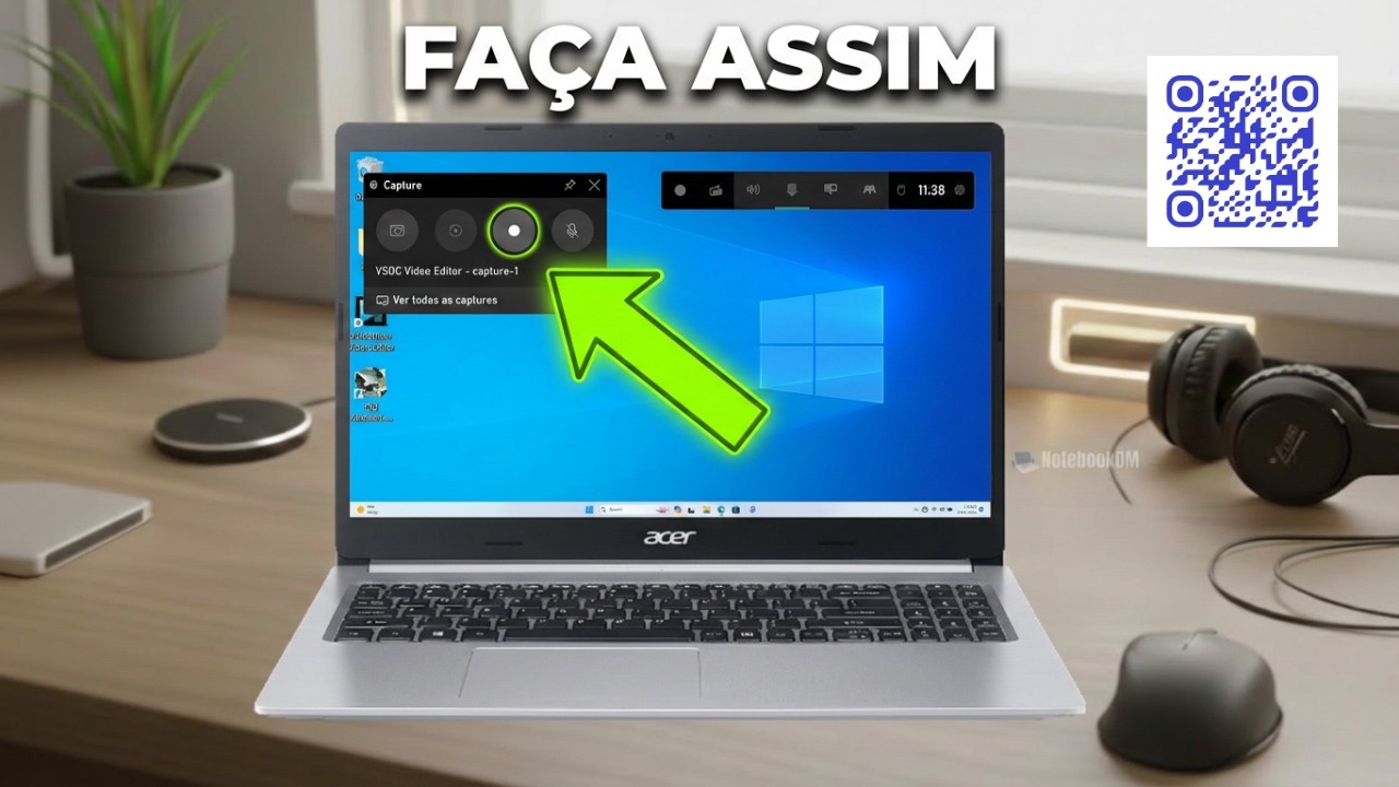 COMO GRAVAR A TELA DO NOTEBOOK COM ÁUDIO 🎙️ (FÁCIL E SEM PROGRAMAS!)