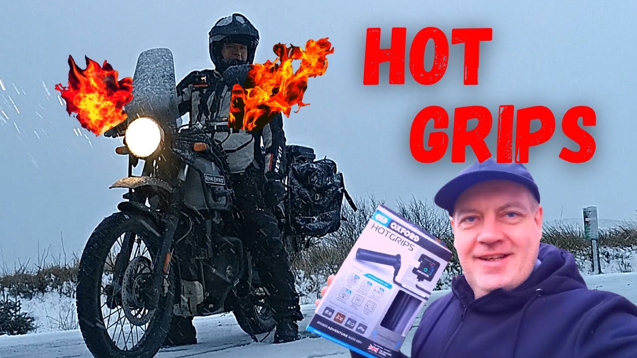 Гималайский мотоцикл в снегу — установка Oxford Hot Grips — внедорожный гималайский мотоцикл в снегу