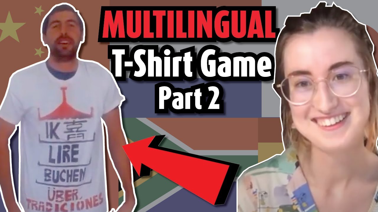 This lady gets each multilingual t-shirt which she can translate