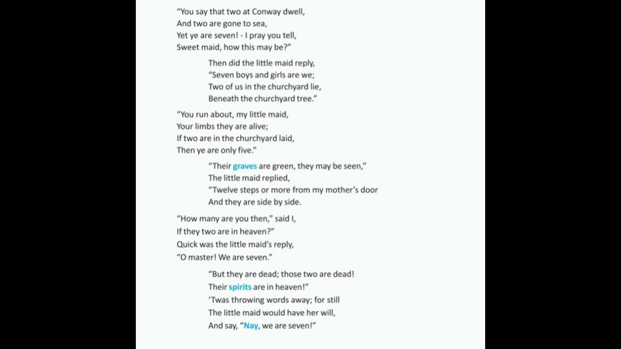 We are Seven poem by William Wordsworth explanation with bengali meaning, part-2, #class 7 #wbbse