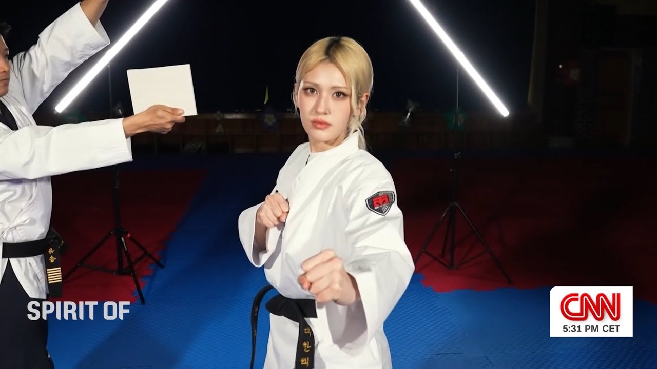 Jeon Somi talking South Korea on CNN's 
