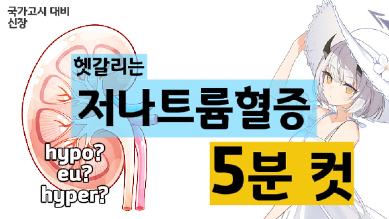 [국시대비/신장] 저나트륨혈증 헷갈리는 선생님 들어오세요