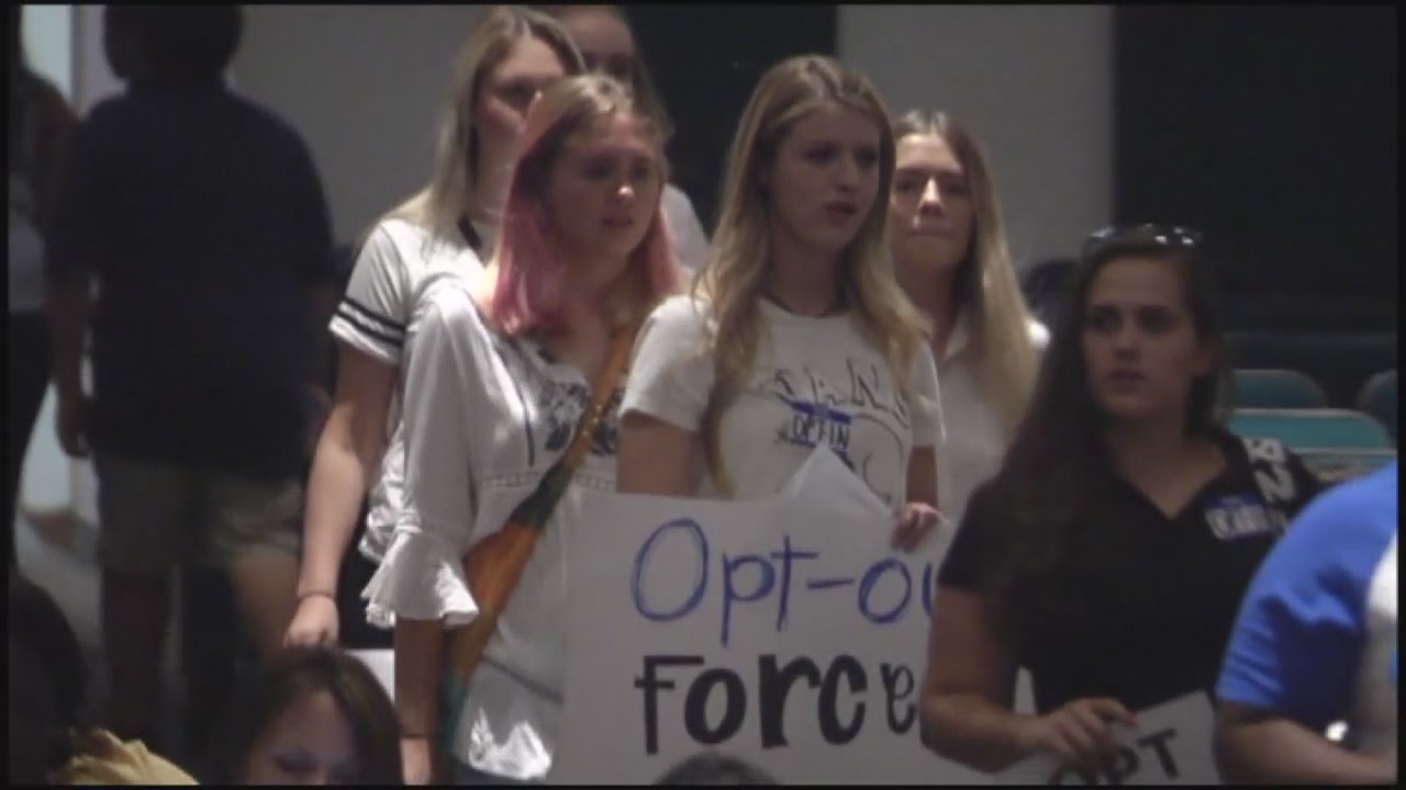 High school students react to sex education meeting