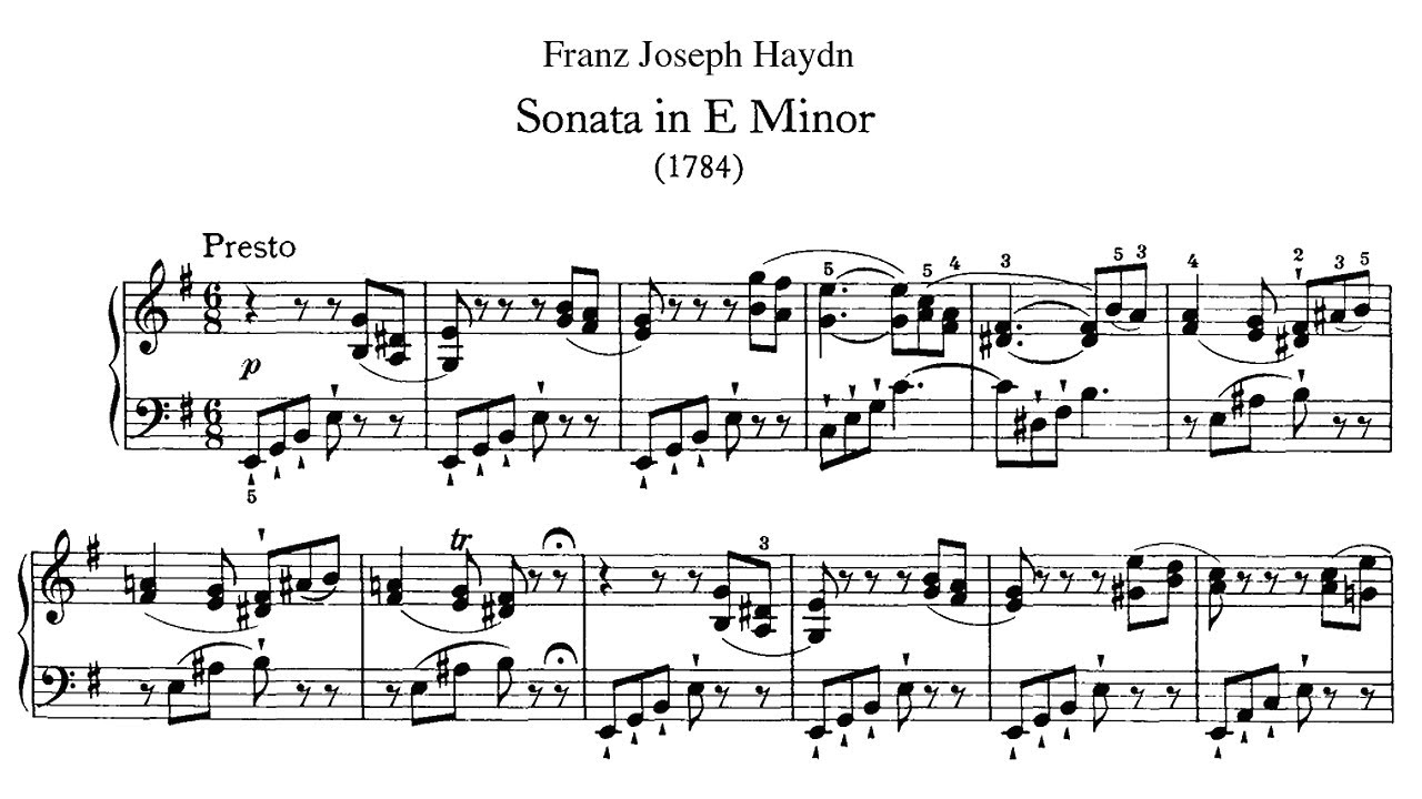 Haydn: Sonata in E Minor Hob. XVI:34 - Wilhelm Backhaus, 1959 -  London Treasury STS 15041