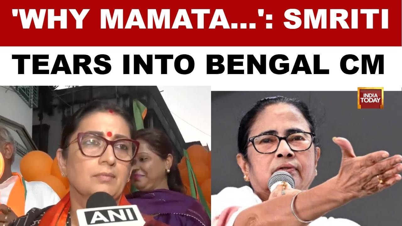 Bengal Elections 2026: Smriti Irani Holds Roadshow In Jhautola, Attacks CM Mamata Banerjee | Watch
