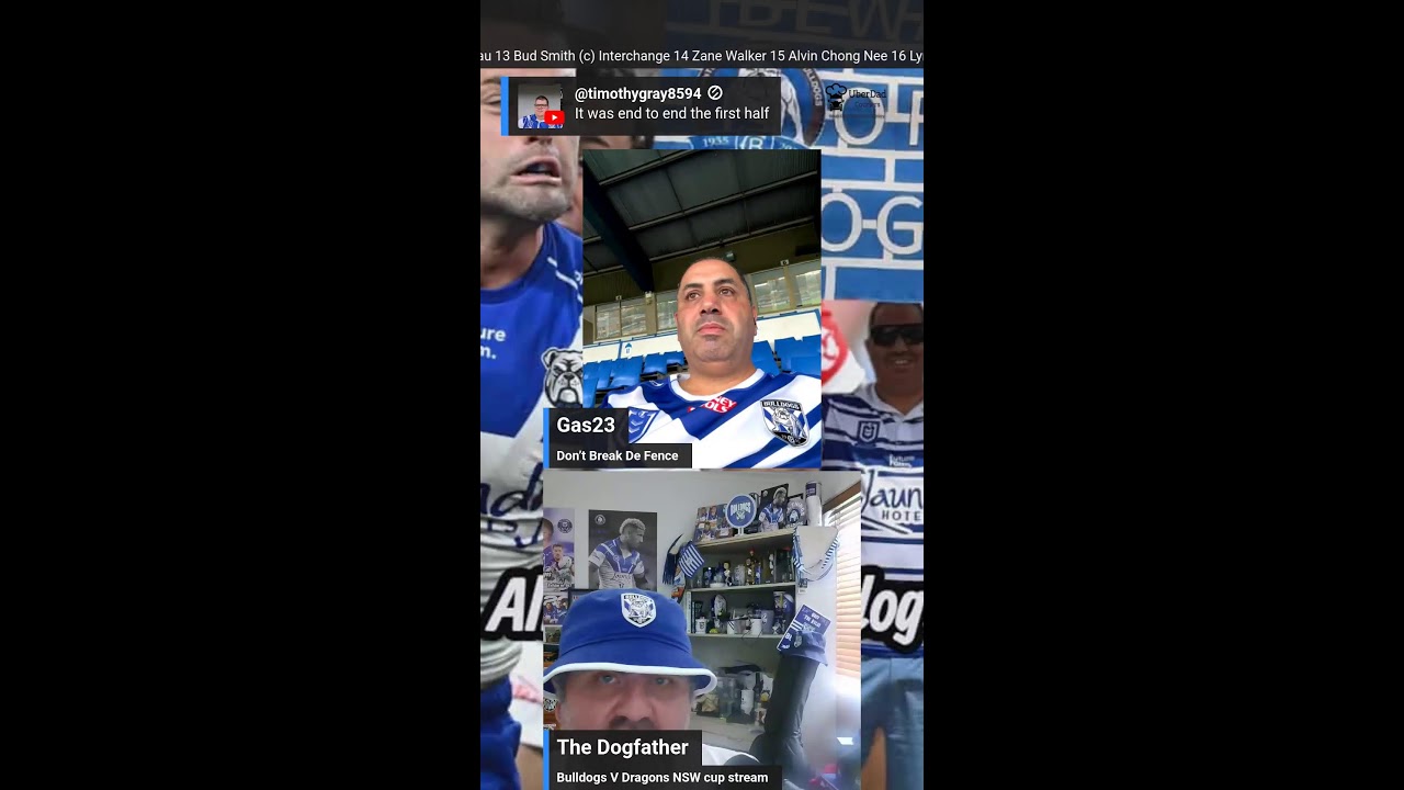 NSW CUP Bulldogs V Dragons - Stream and discussion 📱