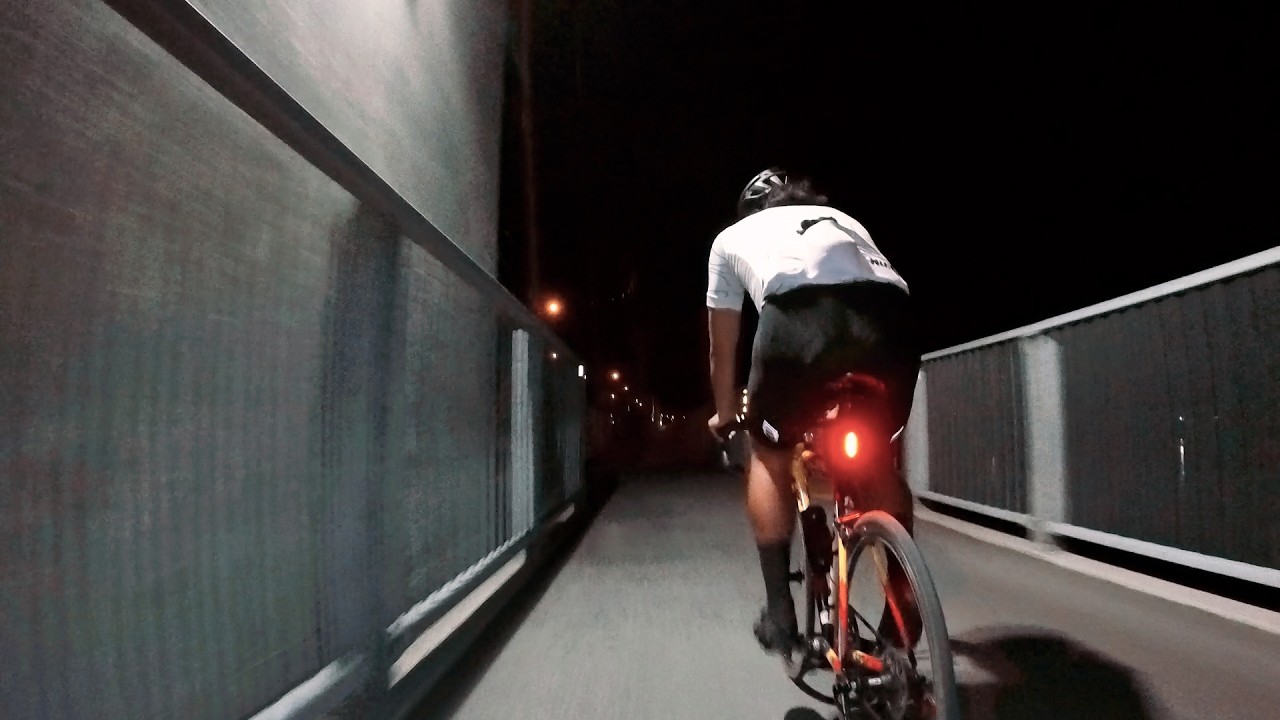 Montreal at night: Koats and his Cinelli Vigorelli