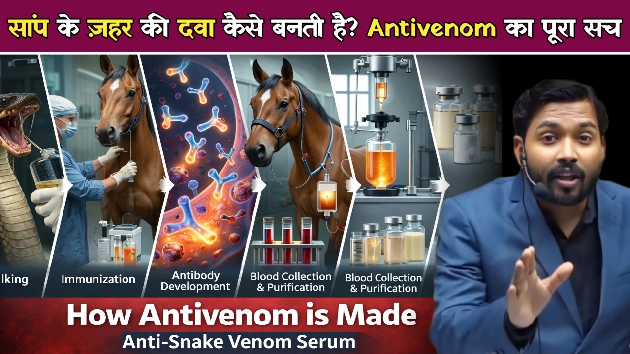 सांप के ज़हर की दवा कैसे बनती है | घोड़े के खून से बनती है सांप के काटने की दवा Antivenom का पूरा सच