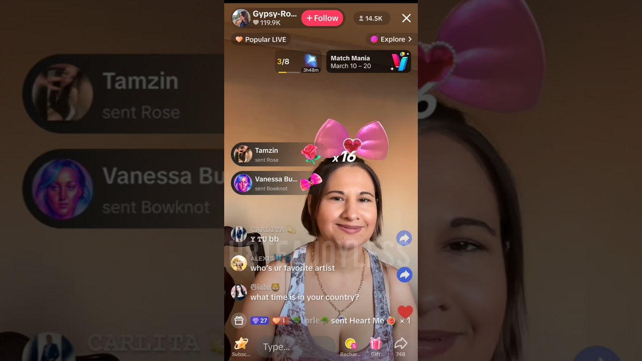 Gypsy Rose Livestream 3/22/25