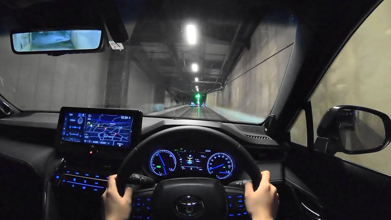 【Test Drive】2020(2021) New Toyota HARRIER(VENZA) HYBRID 2.5L E-Four - POV Night Drive