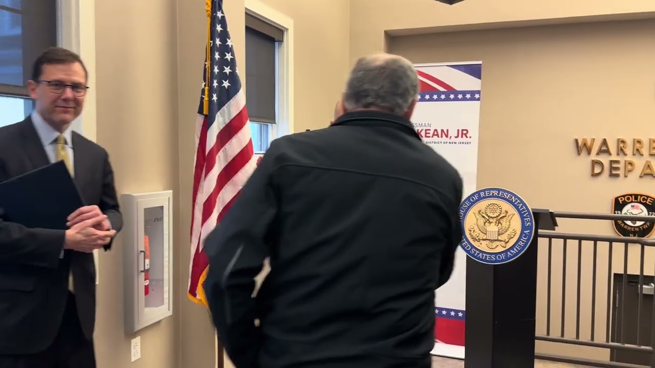 Congressman Kean Announces $900,000 Federal Grant for Warren Township Police Department 2026
