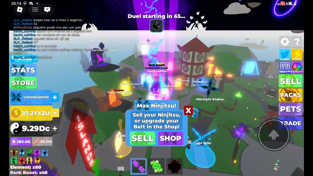 alguém tem coisas boas pra trocar comigo no ninja legends???