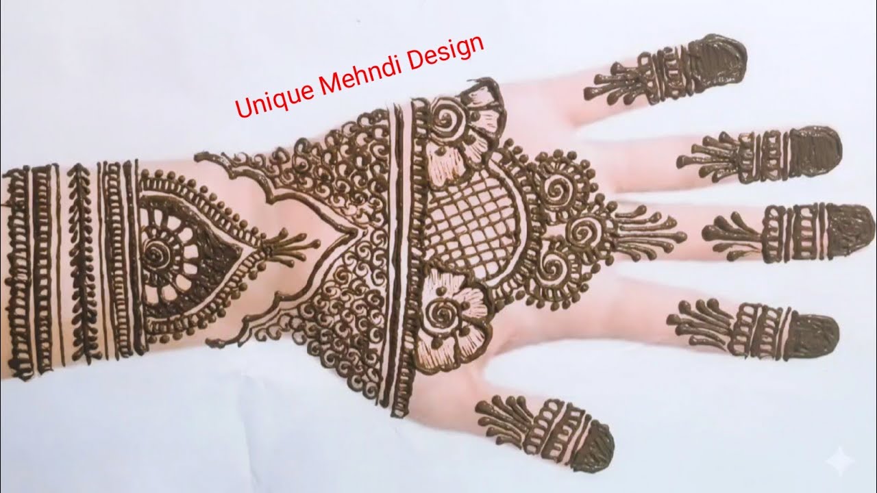 Unique Henna Mehndi Design Tutorial | Mehndi Design for Shadi & Festivals |unique mehndi design ||