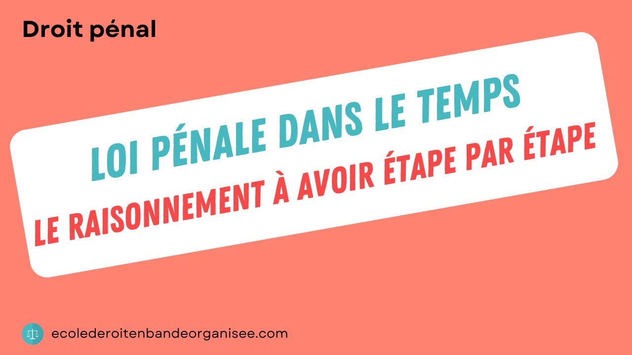 Loi pénale dans le temps