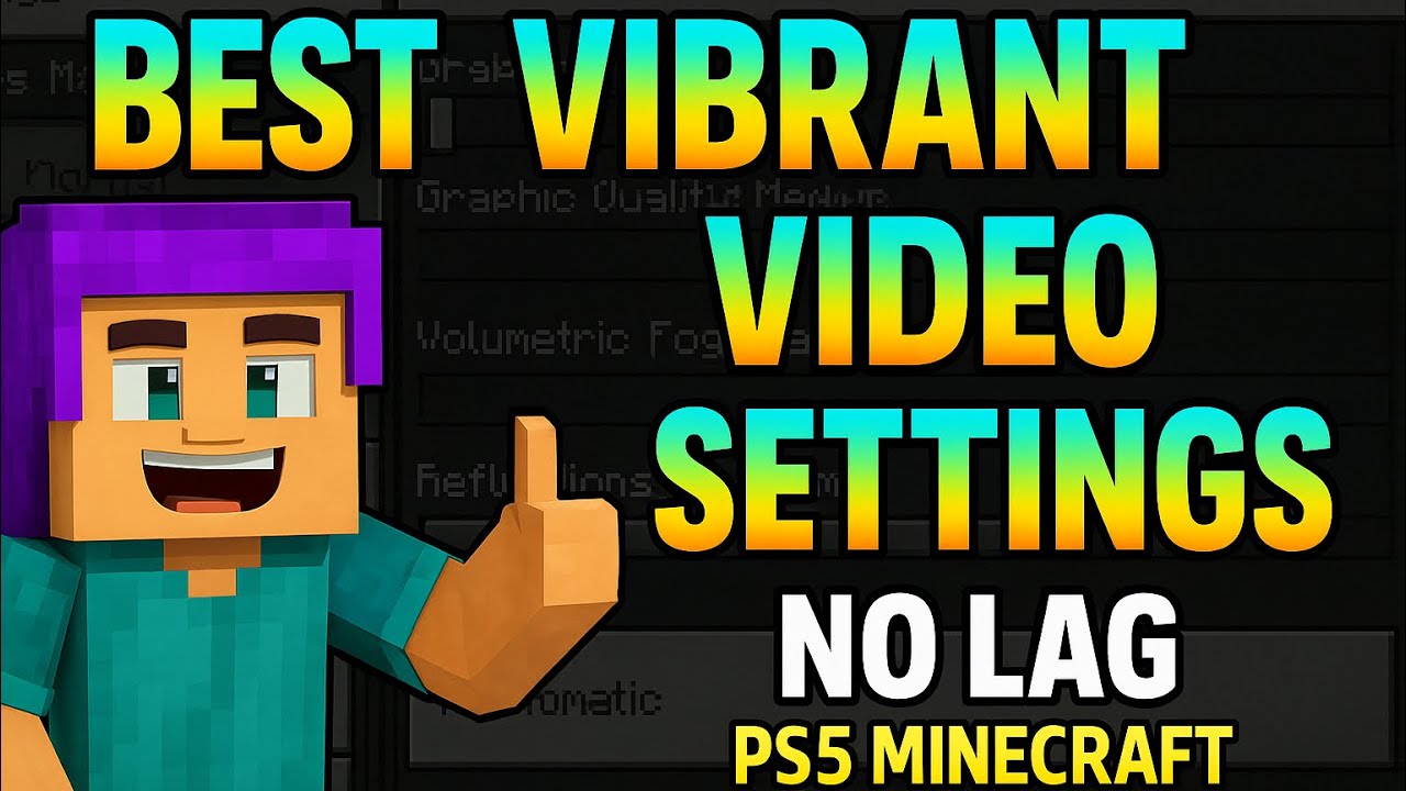 (NO LAG) Best Vibrant Visual Settings PS5 Minecraft Bedrock Edition 2025