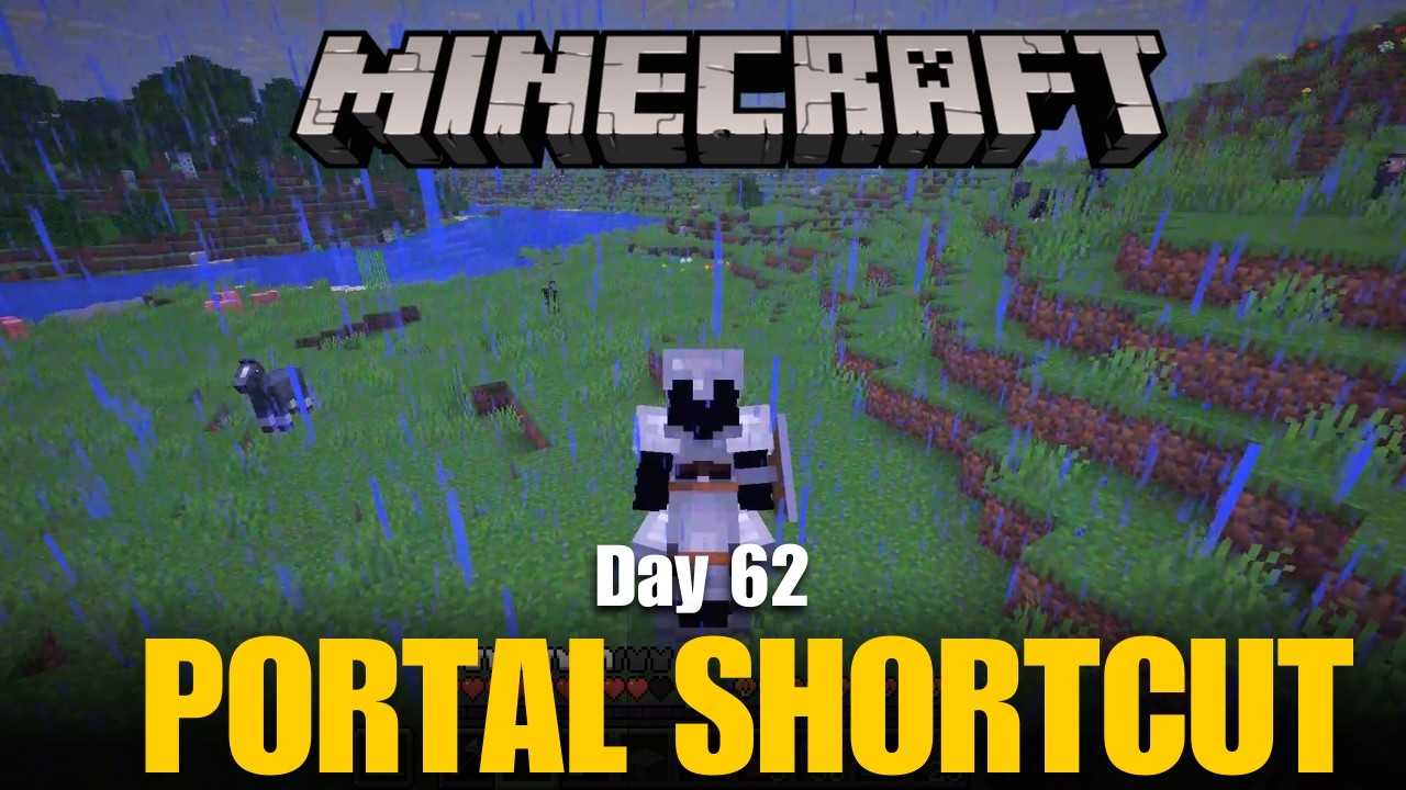 Minecraft Survival Day 62 | Ruined Portal Shortcut to the Bastion (Hindi)